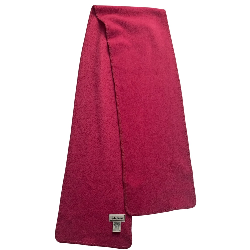 LL Bean Fleece Scarf Magenta Pink Soft Winter Accessory